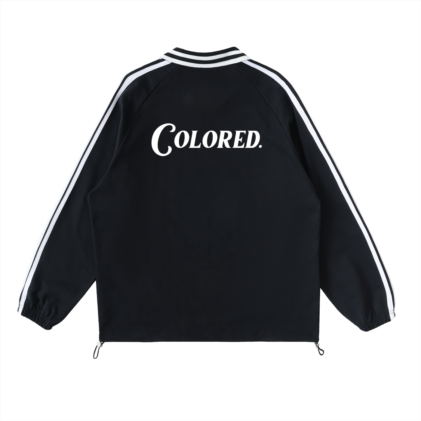 DRIP League Striped Lapel Collar Sweatshirt